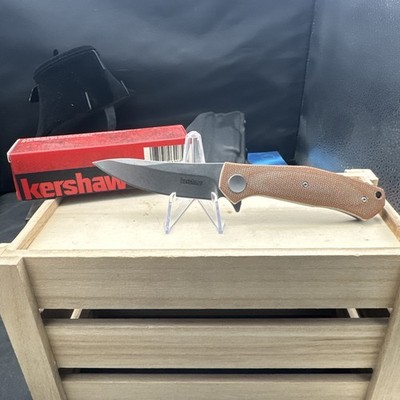 Kershaw Concierge D2 Steel Blade Brown Canvas Micarta Handle
