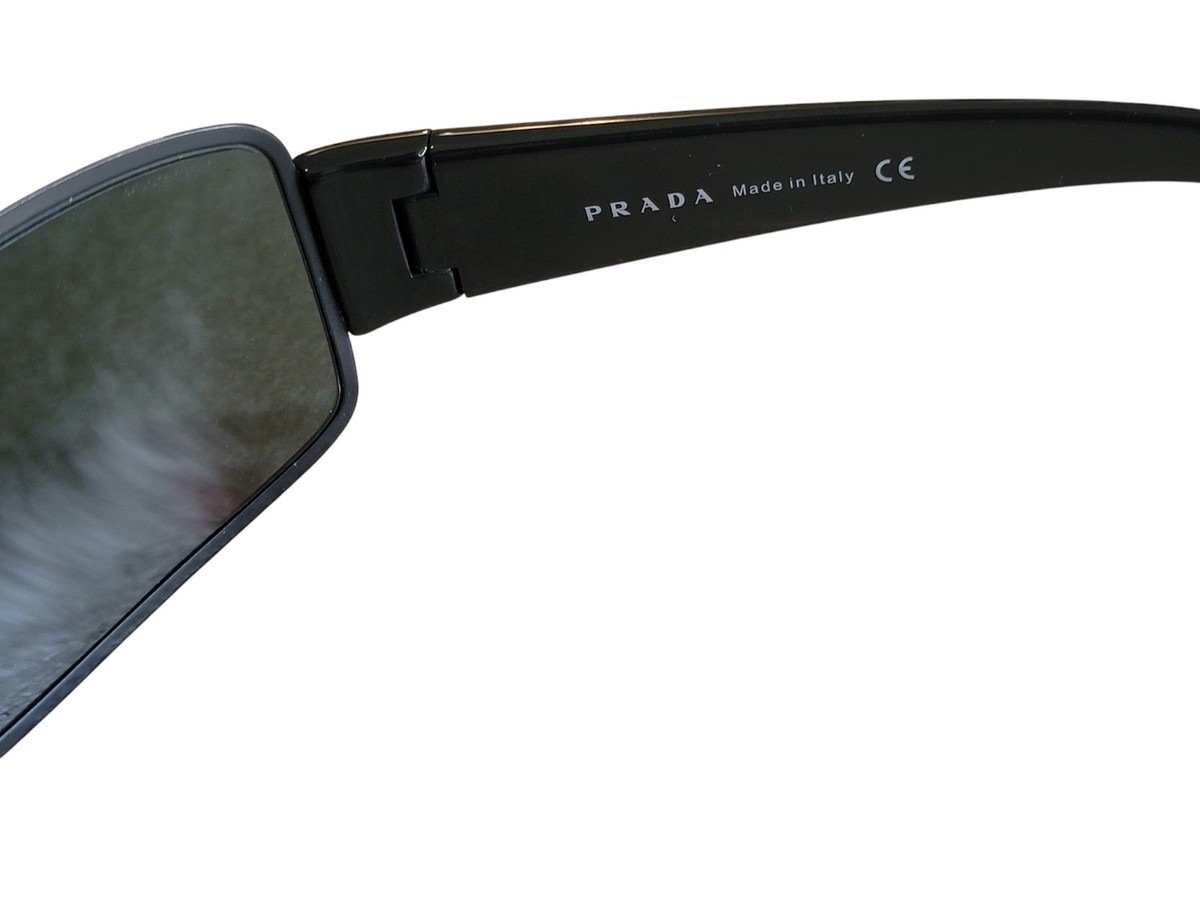 Prada SPS 52E Unisex Sunglasses - Black W/Red | eBay