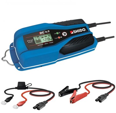 Shido DC4.0 Batterie Ladegerät 6V / 12V 4A für AGM + Lithium Batterie