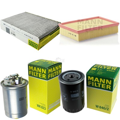 MANN-FILTER Inspektionspaket Filtersatz für VW Polo Variant 1.9 TDI 90