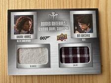 JAMES BOND costume relic card SPECTRE BM-46 dual Moneypenny & Q Upper Deck