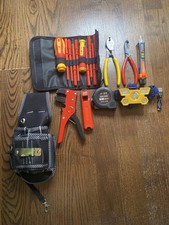 9pc Electrician Tool Kit Screwdrivers Pliers Tester Cable Dismantling Pouch