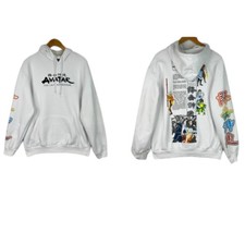Avatar The Last Airbender Hoodie L White Anime Graphic Nickelodeon Y2K Unisex