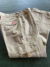 NWOT Boys Dickies Brand Khaki Cargo Pants Size 12 Regular Relaxed