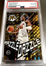 2022-23 Panini Mosaic Jaden Ivey RC Razzle Dazzle Prizm Case Hit SSP #4 PSA 10