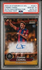 2023-24 Topps Stadium Club Chrome Lamine Yamal Gold Refractor Auto /50 PSA 10 10