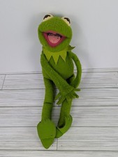Vintage 1976 Fisher Price Jim Henson Kermit The Frog 850 Toy Plush 18  Green