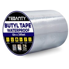 Butyl Tape Waterproof Sealing Tape 6Inch x 34Feet, Aluminum Foil Tape, Butyl ...