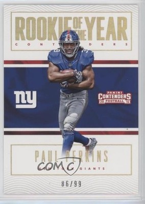 2016 Panini Contenders Rookie of the Year Holo 86/99 Paul Perkins #18 RC i5q