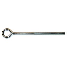 1/4"-20 x 6" Zinc Plated Steel Coarse Thread Eye Bolts