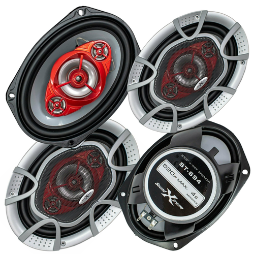 4X SOUNDXTREME 6x9" 1040 Watt Max 4-Way Car Audio Coaxial PRO Speakers