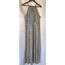 Banana Republic Gray Knit Halter Heather Maxi Dress Size M Casual 