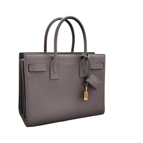 Borsa a tracolla Saint Laurent Baby Sac de Jour grigia con tracolla usata Giappone