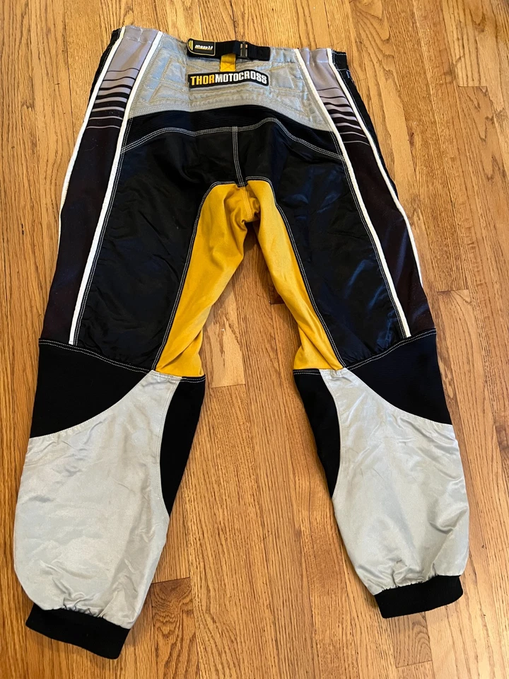 Thor Phase 3.0 Motocross Pants Men's Size 32 Black/Yellow ATV Dirtbike - Image 3 of 4