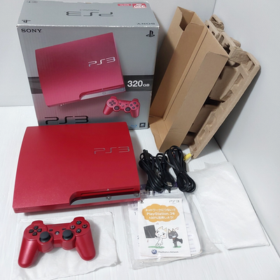 SONY PlayStation 3 PS3 Slim Scarlet Red Console with box 320GB