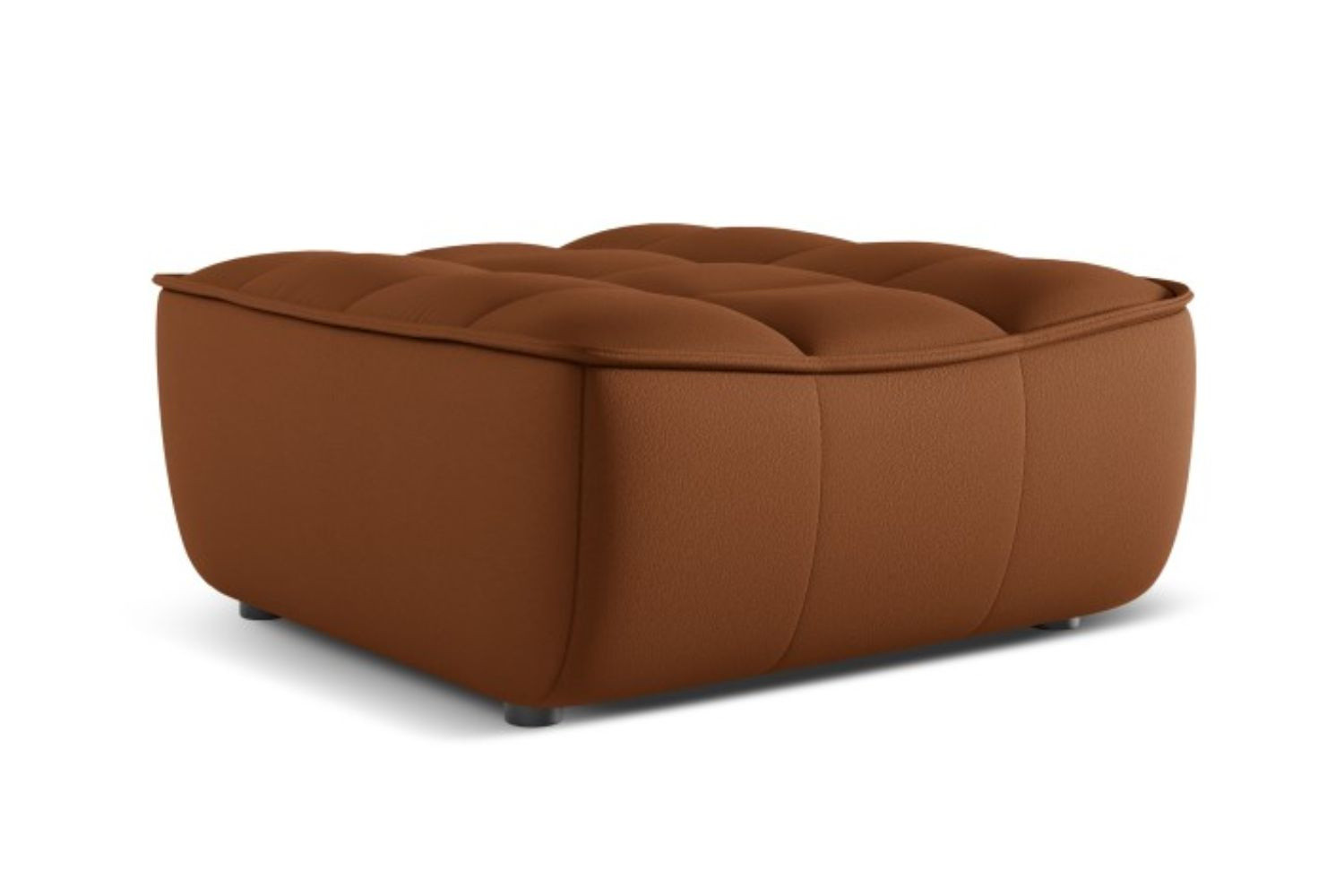 Maison Heritage Hocker aus braunem Leder