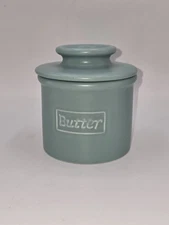 Butter Bell Crock Matte Aqua Cafe Butter Bell