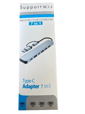7 Port USB-C Hub Adapter - 5G Speed Multi Splitter for Laptop & MacBook US