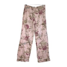 Ralph Lauren pink floral print cotton pajama pants, size Small