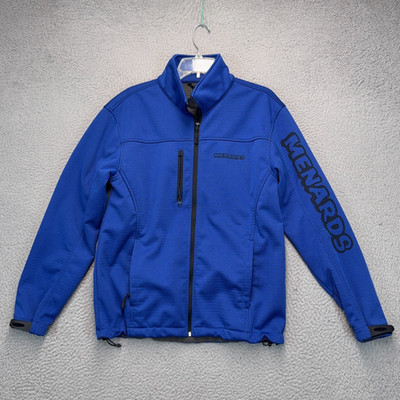 Menards Employee Jacket Adult Medium Blue Full Zip Pockets Workwear Outdoor