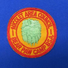 Boy Scout Vintage Bear Paw Camp Nicolet Area Council WI Patch 269B1