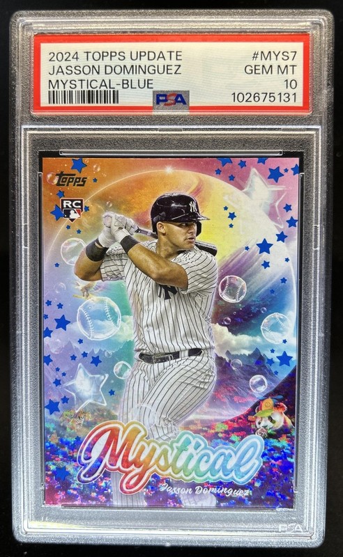 2024 Topps Update Jasson Dominguez Mystical RC Blue Rookie #MYS-7 Yankees PSA 10