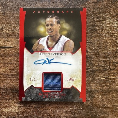 Allen Iverson Auto Patch 3/3 2022 Leaf NBA Basketball Card 76ers
