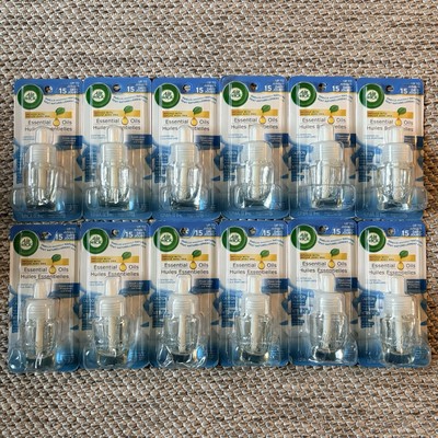 Air Wick Plug Ins Scented Essential Oil Air Freshener, Fresh Linen, 12 Refills