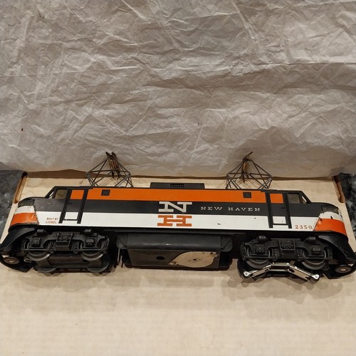 Locomotore elettrico vintage del dopoguerra Lionel 2350 New Haven modello non testato - Foto 4 di 24