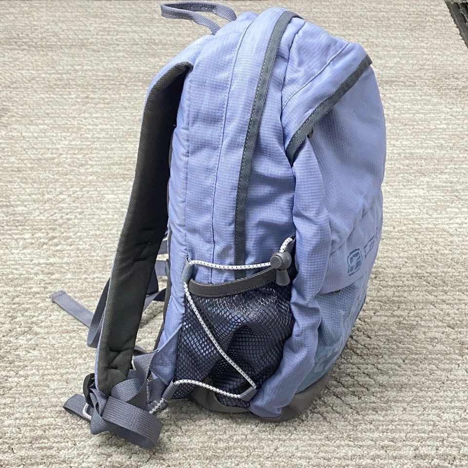 Mochila Caribee 2010 Retro Aligera Tu Carga 18x12 Púrpura ¡PINS DE VIAJE INCLUIDOS! Foto 4 de 4