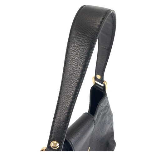 Gucci Guccisima 211934 Borsa a tracolla Hobo Nera Nera Oro Ferramenta Pelle GG - Foto 8 di 10