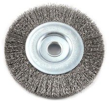 Forney 72744 Wire Wheel Brush, Fine Crimped with 1/2-Inch Arbor, 4-Inch-by-.008-
