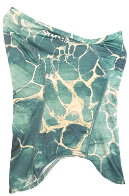 Simms Fishing Sungaiter  Coastal Print Aqua 50UPF Ultimate Head Sun protection!