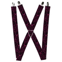 Buckle-Down Suspenders, Marble Black Hot Pink 1.5-Inch Wide Regular (Us Import)