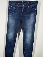 7 for all Mankind Olivya Jeans Hose Skinny low stretch 40 L W30 L32 blau Vintage