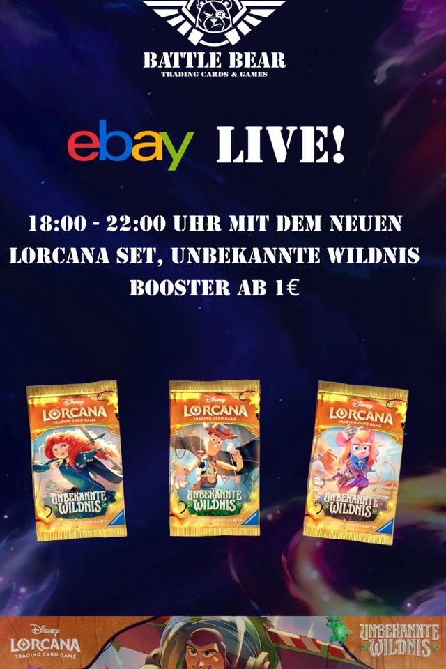 Battle Bear Premiere! Unbekannte Wildnis Disney Lorcana Rip'n'Ship