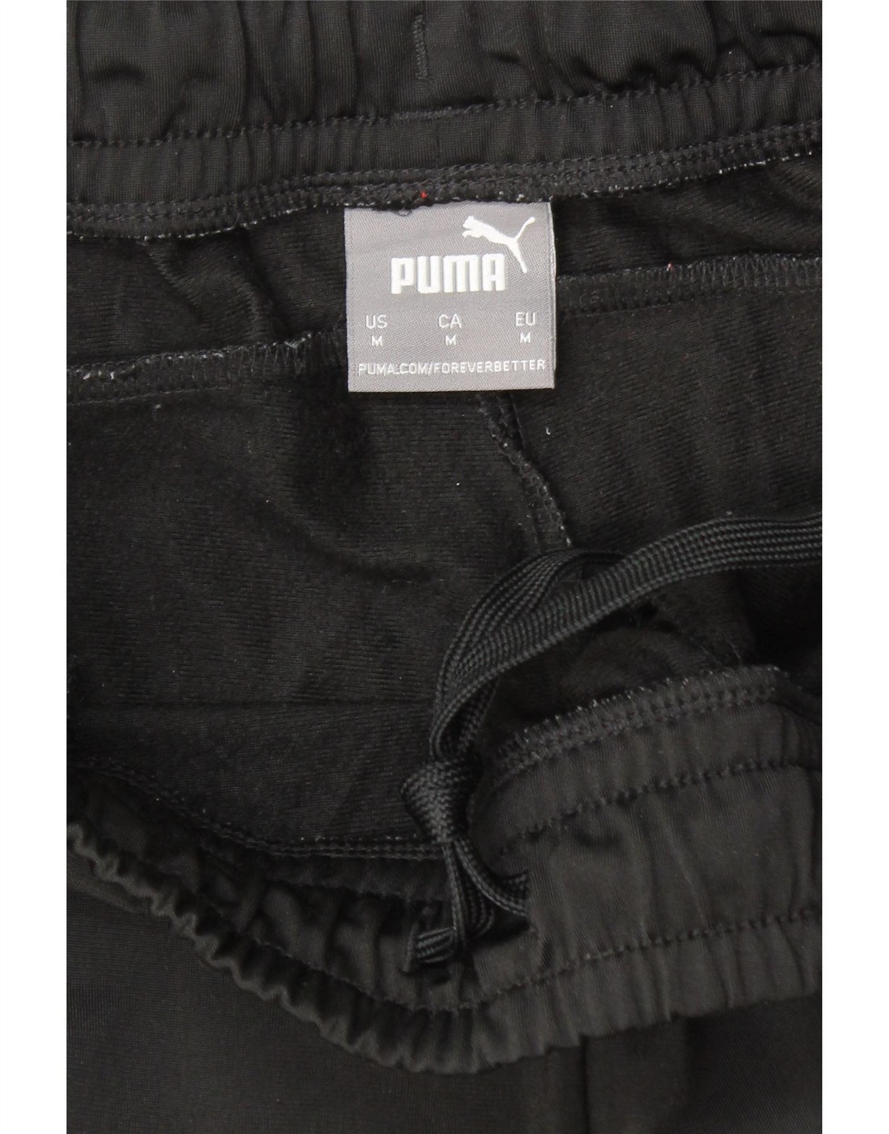 PUMA Mens Tracksuit Trousers Joggers Medium Black Polyester BH06 thumbnail 3