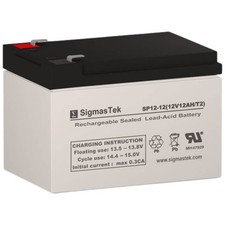 SigmasTek Replacement for RBC4 12V12Ah Rechargeable Sealed Lead Acid AGM Battery