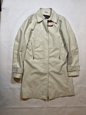 Vintage Prada Archive Trenchcoat Y2K 2000s Off White S (36)