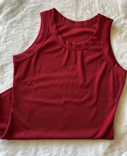 Red Amazon Ribbed Tank Top Size L