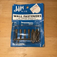 Jiffy Wall Fasteners Vintage 1974 New Old Stock