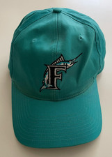 Vintage Florida Marlins Hat Twins Enterprise Snapback MLB 90s Teal Baseball Cap