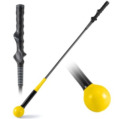 40'' Golf Swing Trainer Aid w/Weighted Head for Grip Rhythm Flexibility Balance