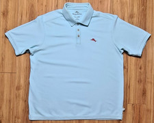 Tommy Bahama Men's Short Sleeve Light Blue Red Swordfish Large L 