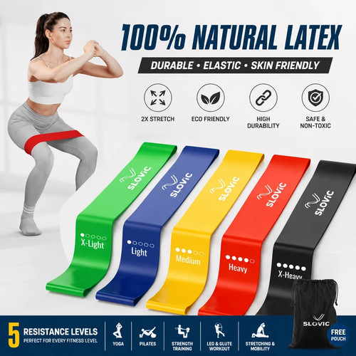 RESISTANCE BANDS EXERCISE SPORTS LOOP FITNESS HOME GYM YOGA LATEX SET OR SINGLES