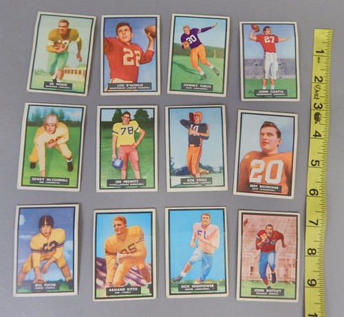 34pc Football card lot 1950 1951 Bowman Topps Magic Finks Nickel Muha Trippi - Picture 10 of 13