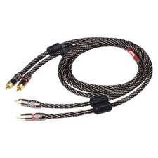 Stereo RCA Audio Cable 6N OFC Male to Male 2RCA Gold Plated Plug for CD Amplifie