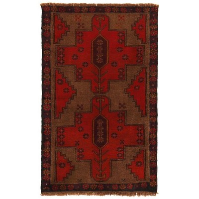 Geometric Handmade Tribal Afghan Area Rug Dec Christmas Sale 2'10x4'6 Rug W35780