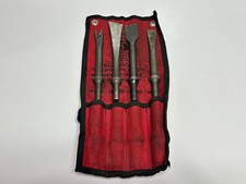4pc Matco Tools Usa 1 Mac Tools Air Pneumatic Hammer Bit Set In Kit Bag