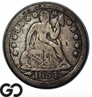 1854 Seated Liberty Dime w/ Arrows